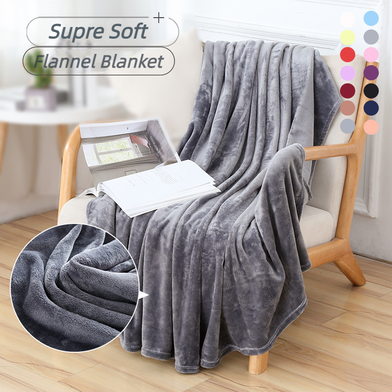Thicker Fleece Throw Comfortable Blanket Soft Single Velvet Fluffy