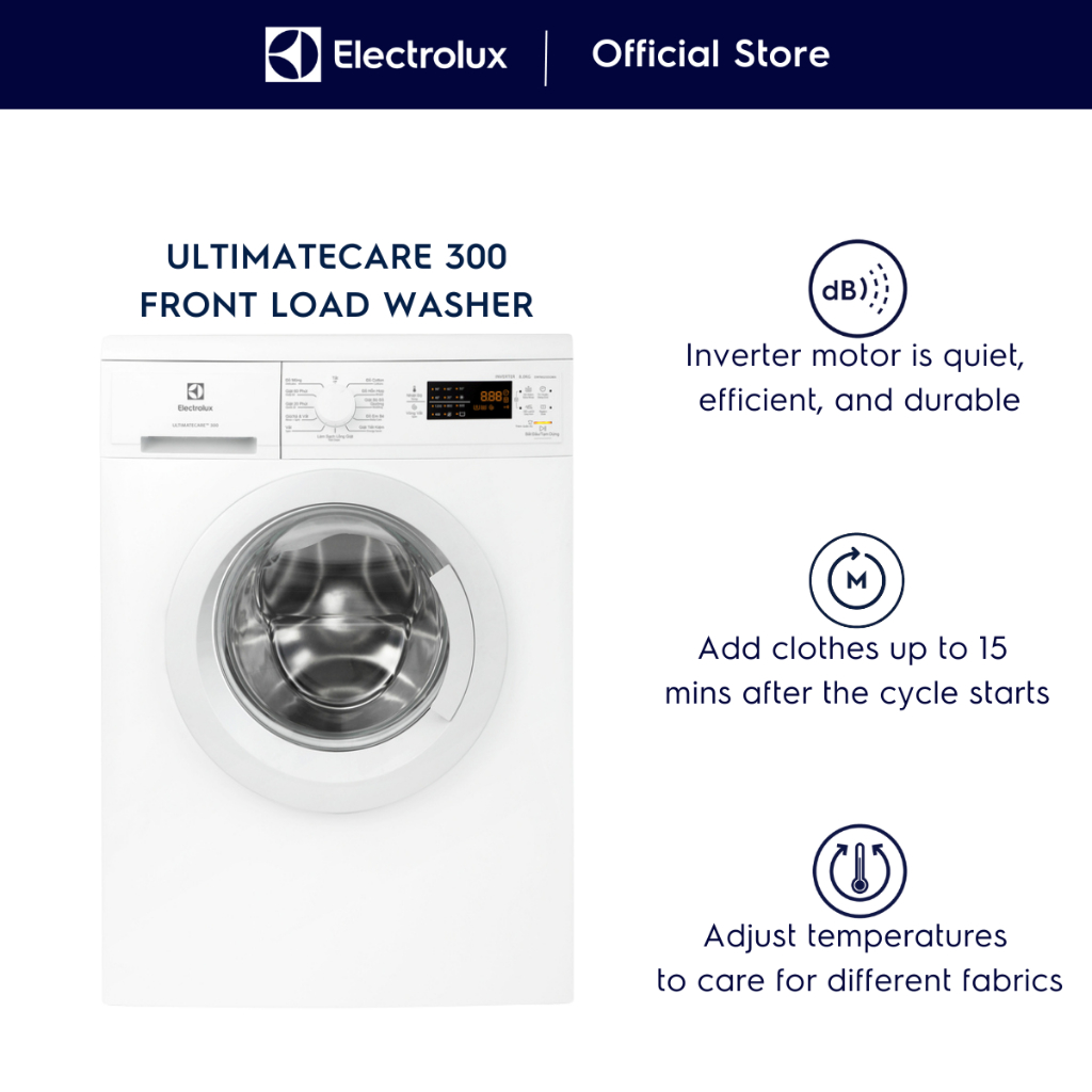 Electrolux EWF8025DGWA UltimateCare 300 Front Load Washer 8KG with 2