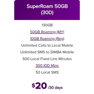 SIMBA Online Top-Up/Recharge/Plan Renewal Services ($5, $10, $12, $18 ...