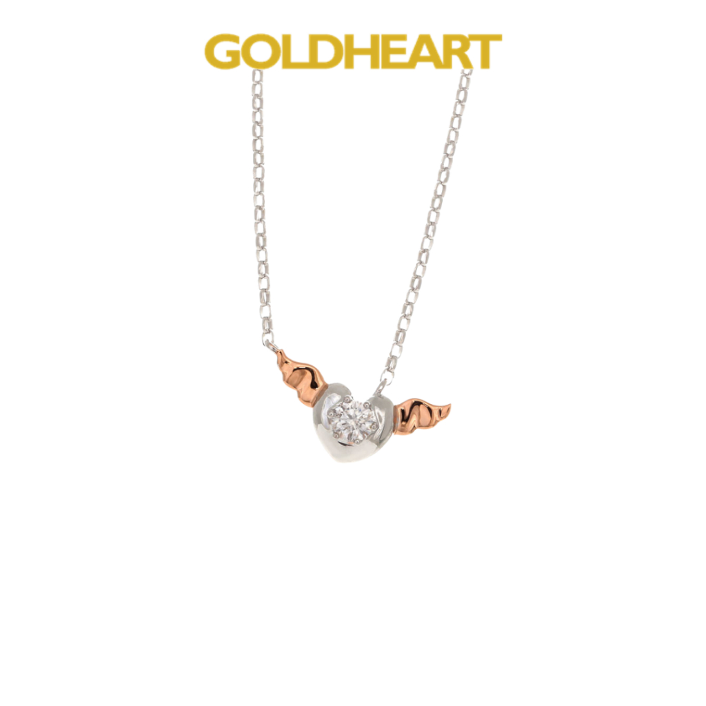 Gold angel necklace 2025 with diamonds