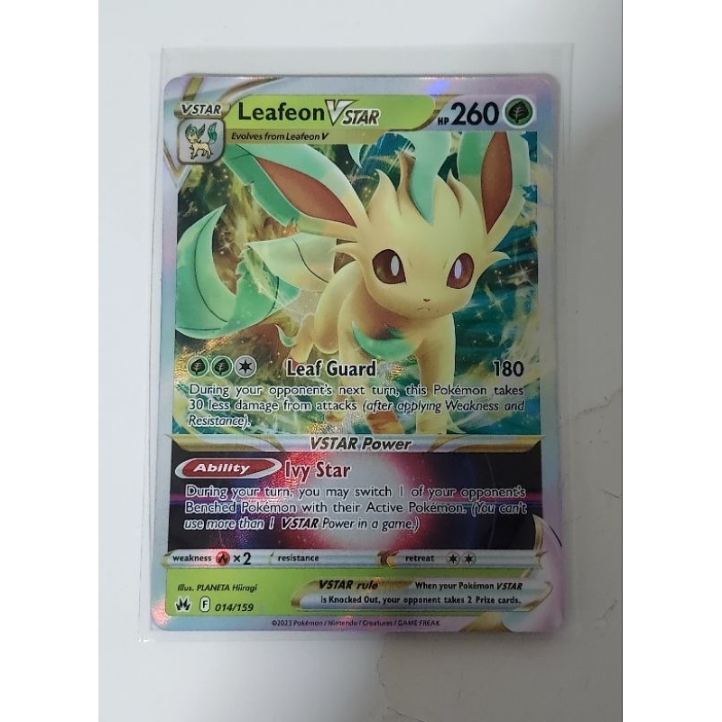 Pokemon Leafeon Vstar Crown Zenith Card Shopee Singapore