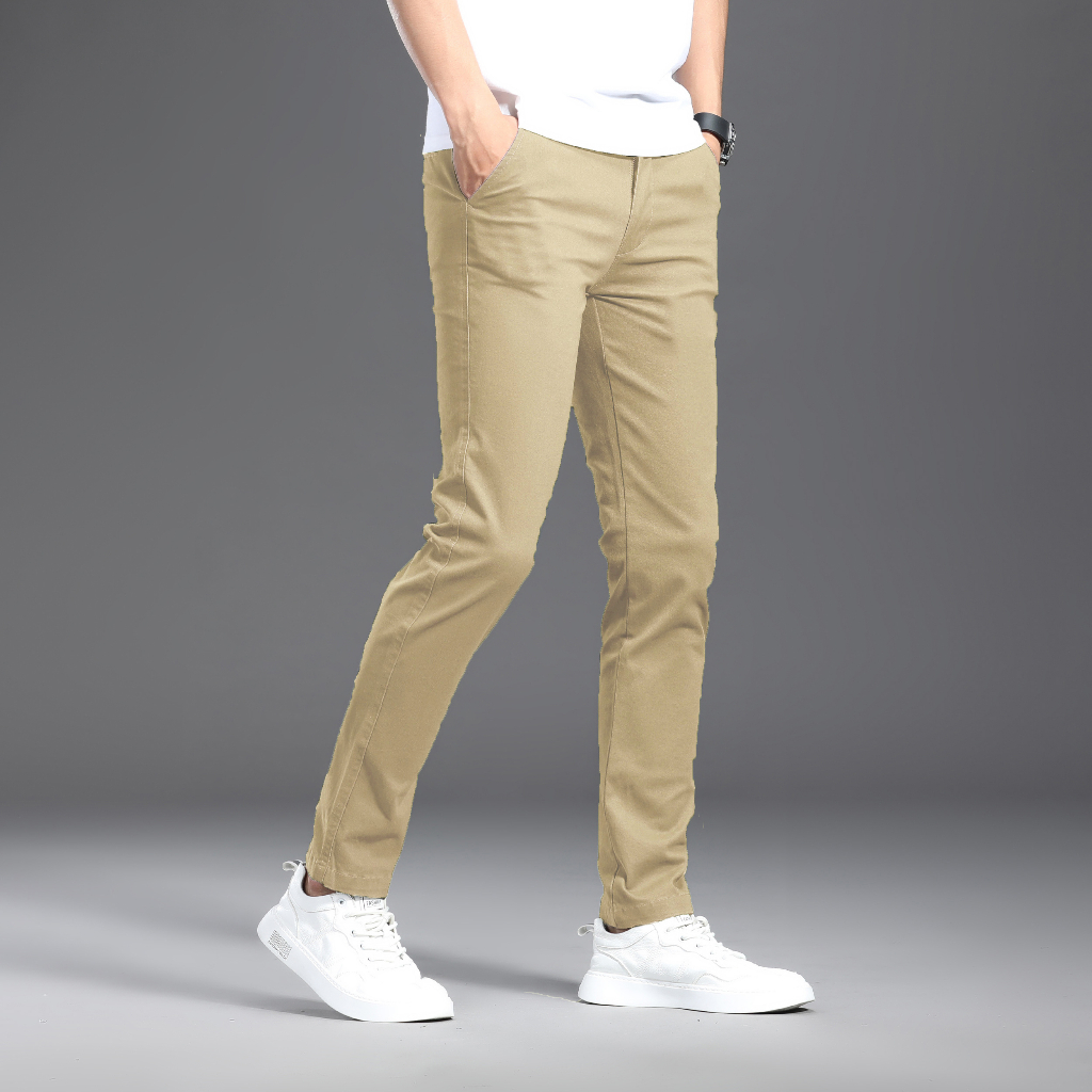 Premium Slim Fit Stretch Chino Long Pants (5 Colours) | Shopee Singapore