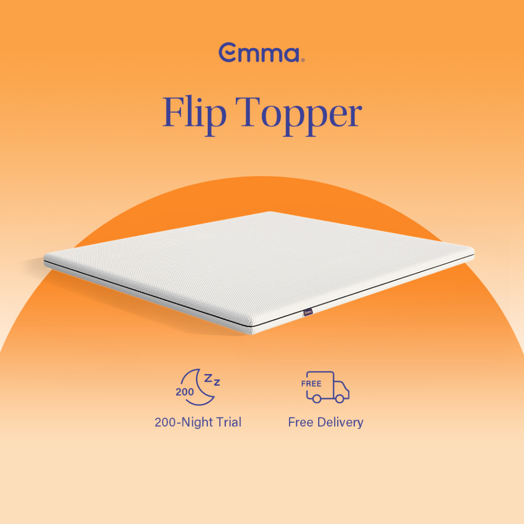 Emma Flip Topper Ergonomic w/ soft and firm sides (Reversible) Emma