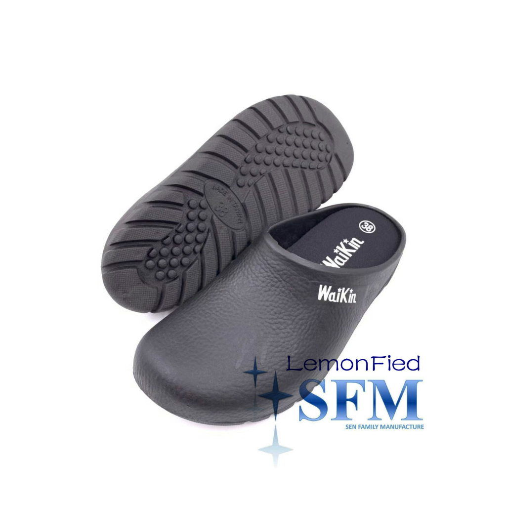 Kitchen Shoe 8018 5210 Size 38 - 43 Made In Taiwan Black Slipper