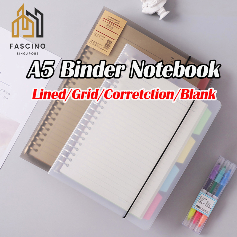 【SG】A5 Binder Notebook Spiral A5 Blank Notebook with Clear Hardcover 60