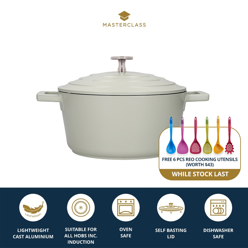 MasterClass Double Layer Non Stick Lightweight Cast Aluminium Casserole ...