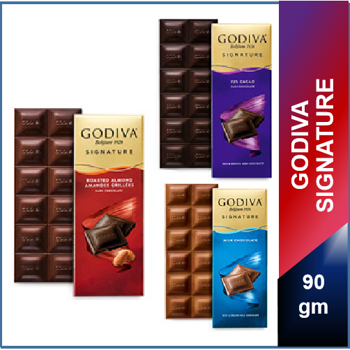 Godiva Signature Dark Chocolate Bar / 8 Mini Bars 90g Assorted Flavors ...