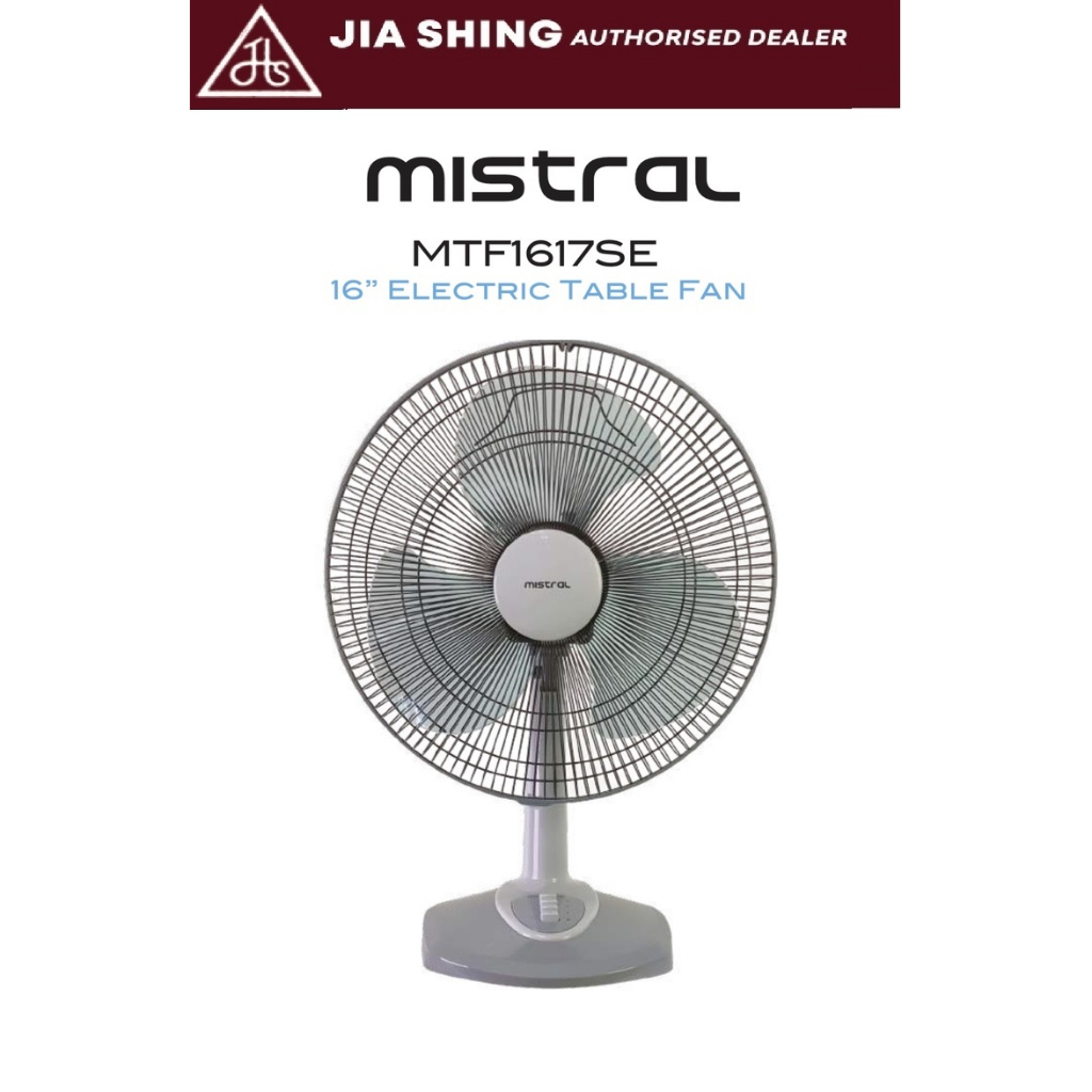 Mistral MTF1617SE 16” Electric Table Fan | Shopee Singapore