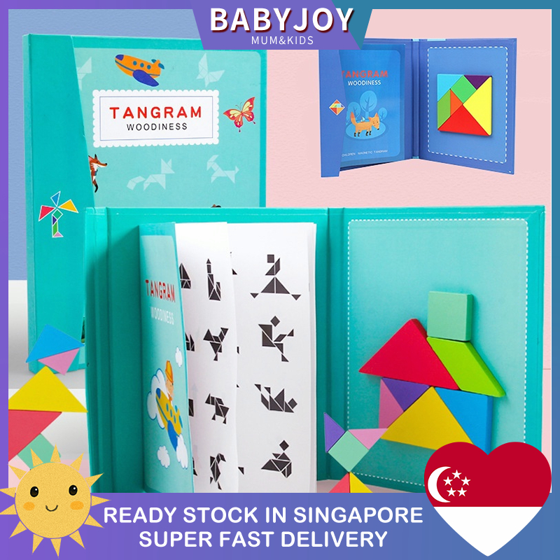 Kids Magnetic 3D Puzzle Jigsaw Tangram Thinking Training Game Baby ...