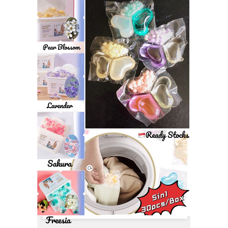 【SG Ready Stock 】 Laundry Capsule Pods Beads 30pods Premium Detergent