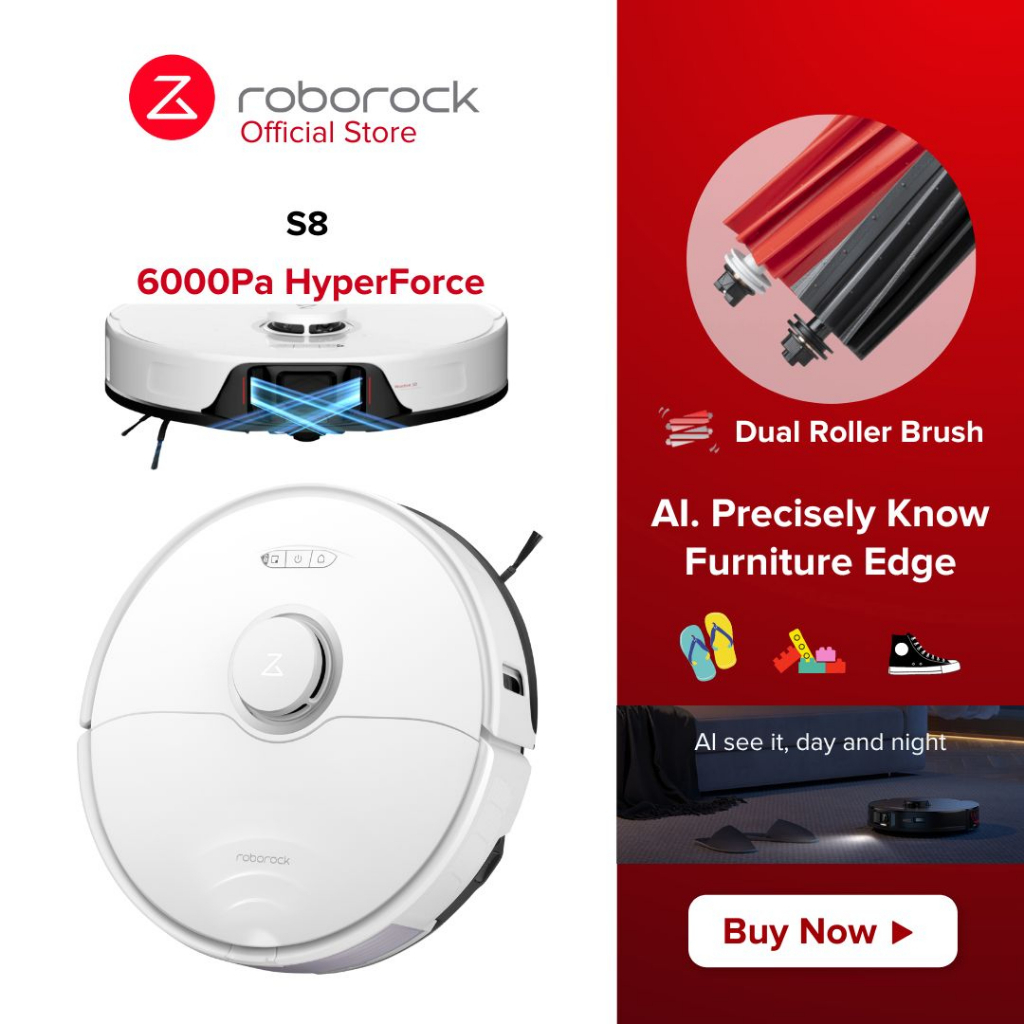 [Limited Ready Stocks] Roborock S8 AI Robot Vacuum HyperForce 6000Pa