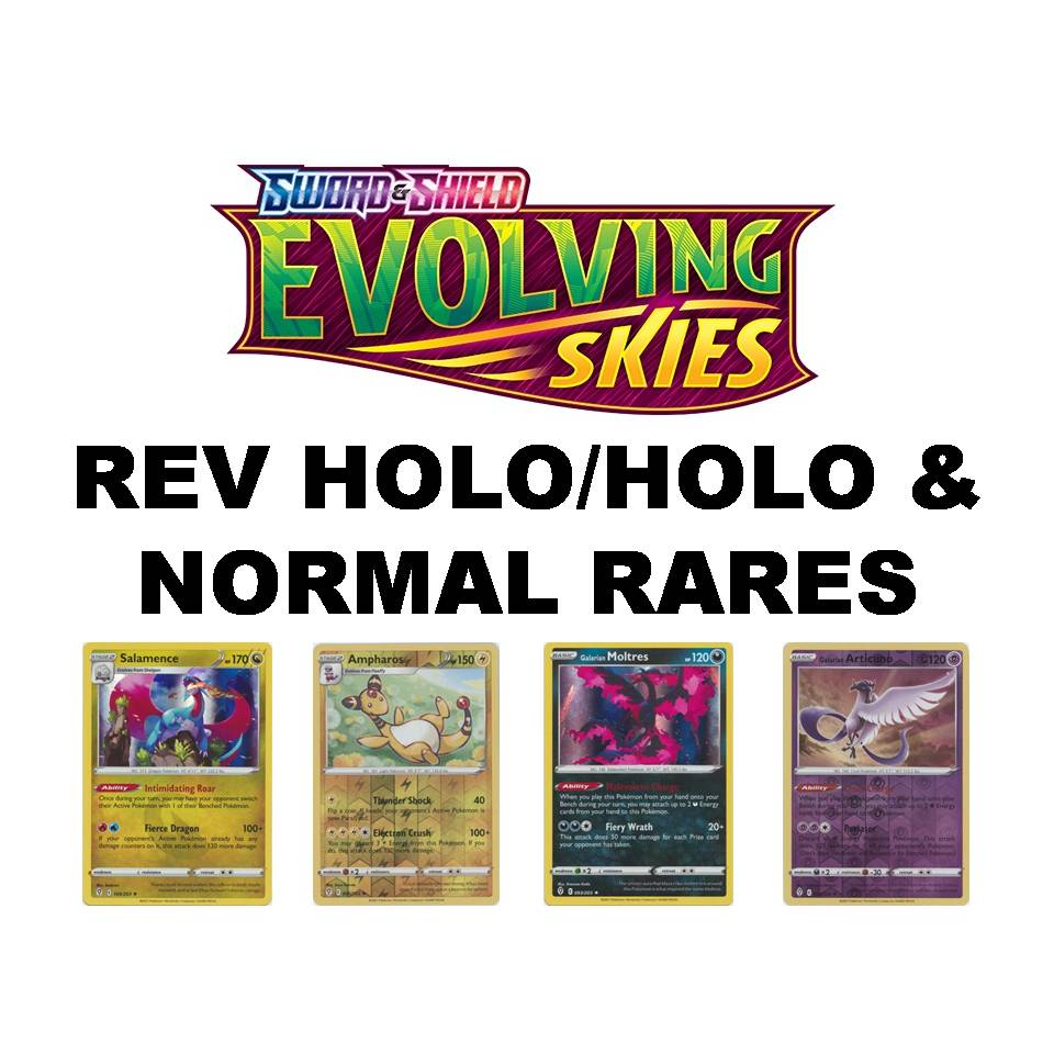 Pokemon TCG Evolving Skies Pokemon Rares (Normal / Holo / Reverse Holo) Shopee Singapore
