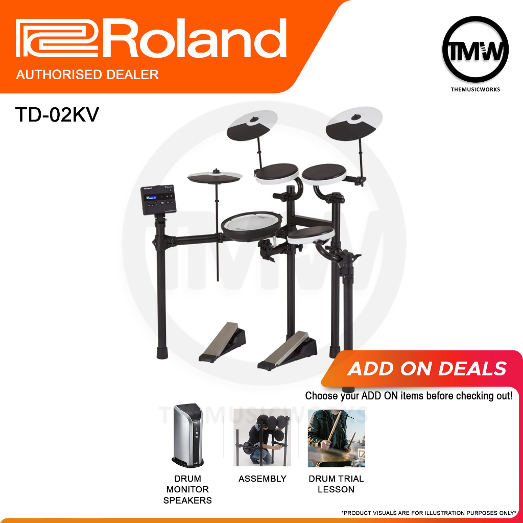 Roland TD02KV Digital Electronic Drums Set Beginner TD02KV TD 02KV