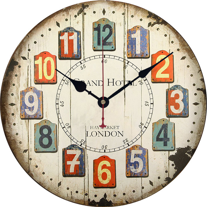 [SG SELLER] LOVELY 30 CM CLOCK RETRO DECORATIVE WALL CLOCKS MDF
