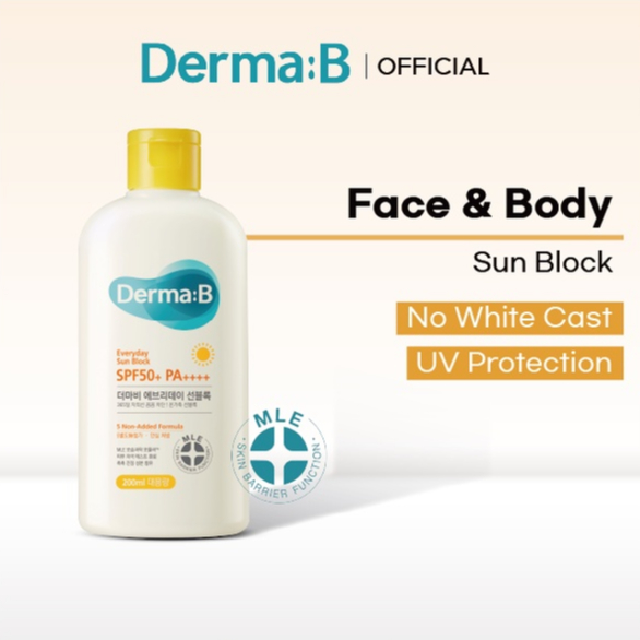 [Derma:B] Everyday Sun Block 200ml SPF50+ PA++++ | Shopee Singapore