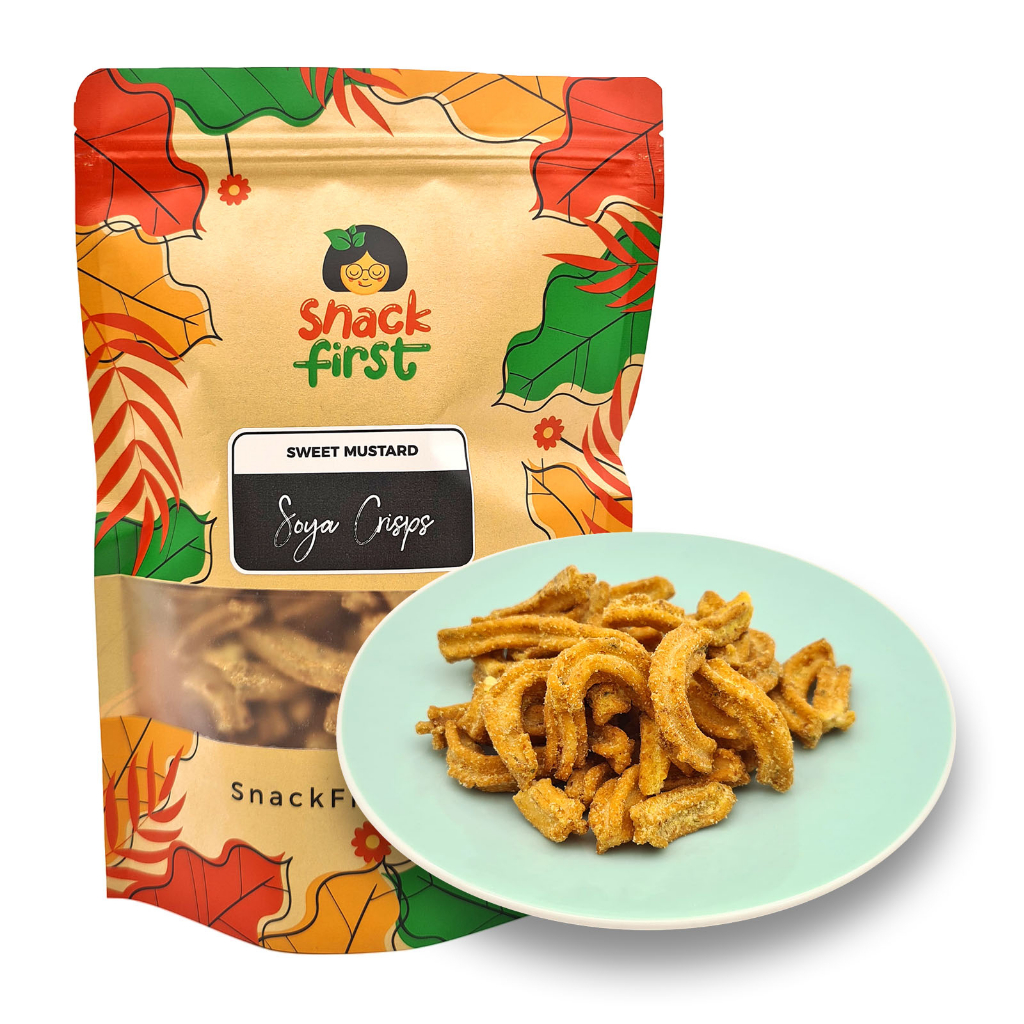 SnackFirst Sweet Mustard Soya / Soy Crisps 150g/600g Healthy Crackers