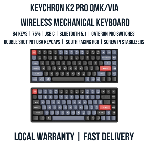 Keychron K2 Pro QMK/VIA Wireless Mechanical Keyboard