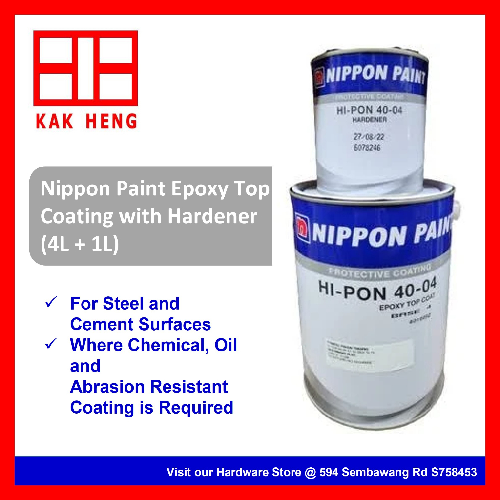 Nippon Paint Epoxy Top Coating with Hardener HI-PON 40-04 Abrasion ...