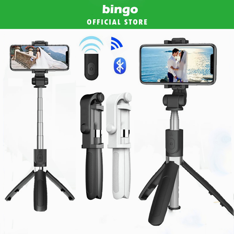 360° Rotate 3 In 1 Bluetooth Selfie Stick Tripod Remote Control