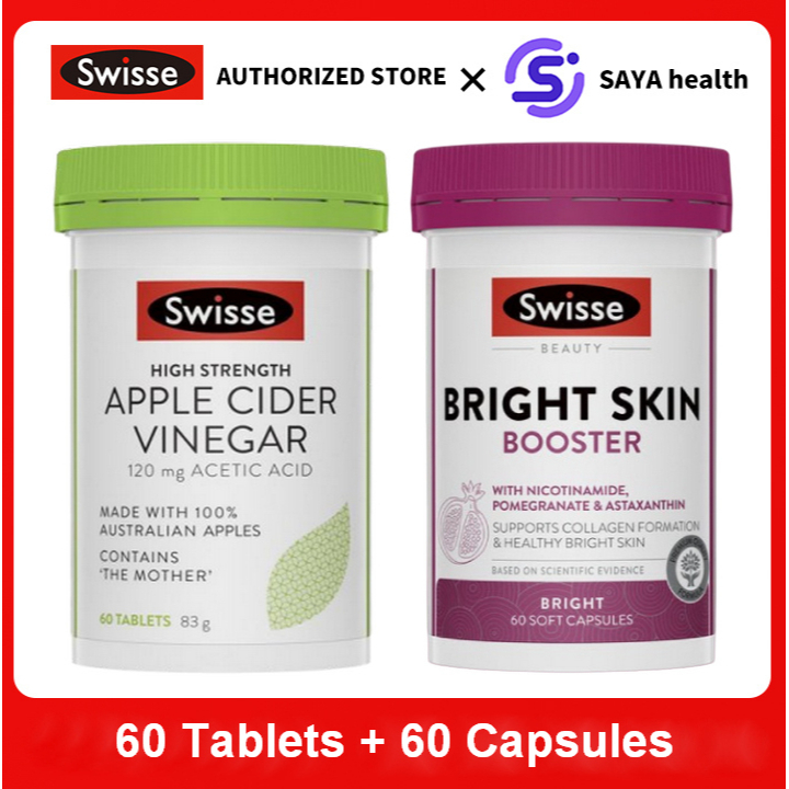 Swisse High Strength Apple Cider Vinegar 60 Tablets Beauty Bright Skin Booster 60 Soft 6145