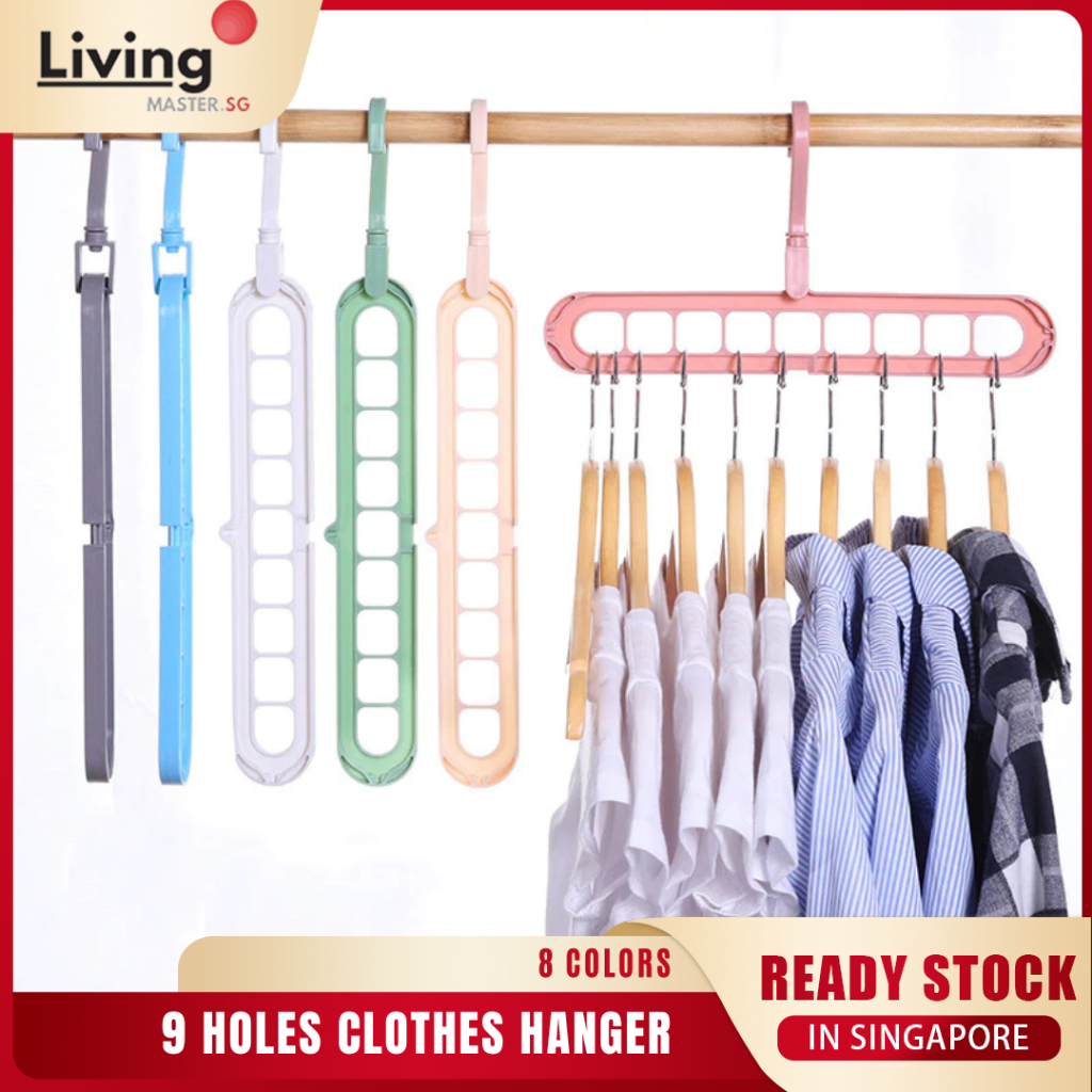 4 Pack Magic Space Saving Clothes Hangers 360 Degree Rotations