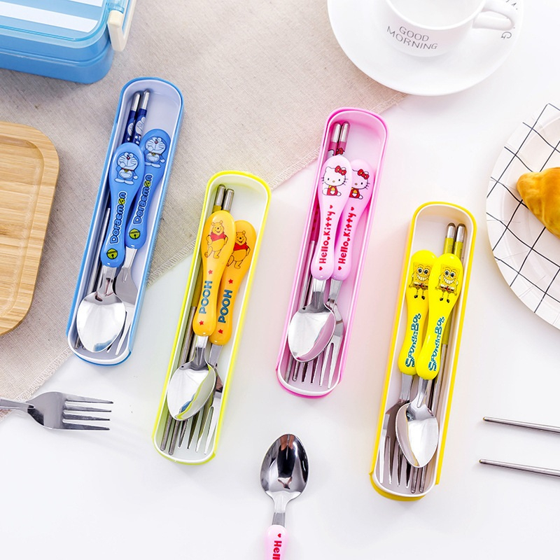 ✨?? Kids Cutlery Set ? Spoon Fork Chopstick Stainless Steel Utensils ? Christmas Gift ? Party Goodie Bag Gifts ??✨