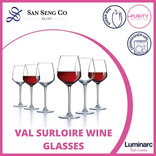San Seng Luminarc Val Surloire Red & White Wine Glasses (Set of 6PCS
