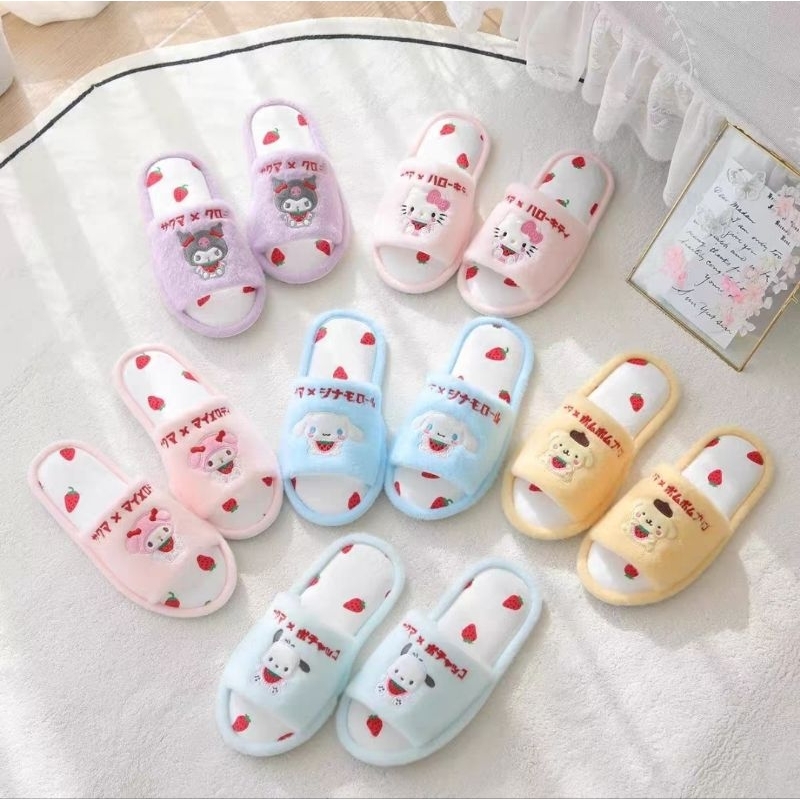 Cinnamoroll Kuromi Bedroom Slippers Pompompurin Hello Kitty | Shopee ...