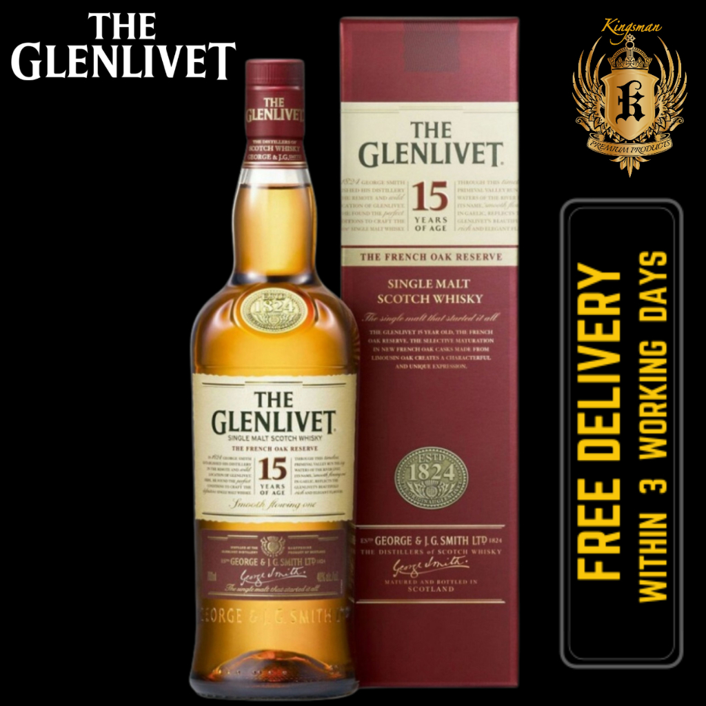 Glenlivet 15 Years Whisky 700ml (with box) Shopee Singapore