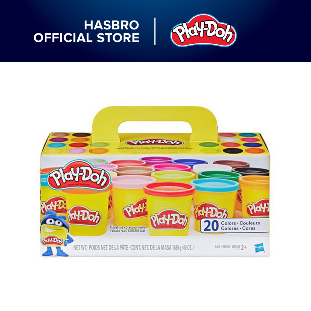 Play-Doh Super Colour Pack of 20 Cans, Play Doh Clay & Dough Toys for Kids, Boys and Girls, DIY Art & Craft Toys