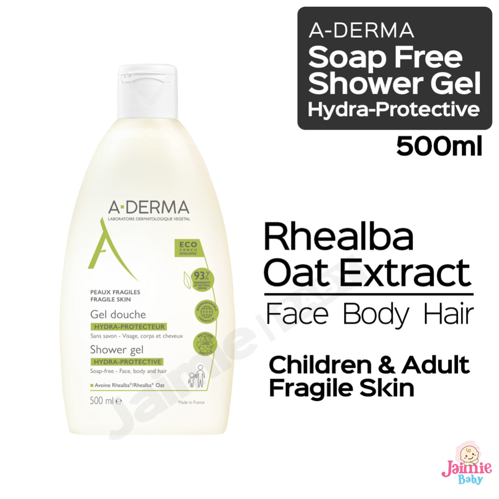A Derma Soap Free Shower Gel face body hair for fragile skin Shopee