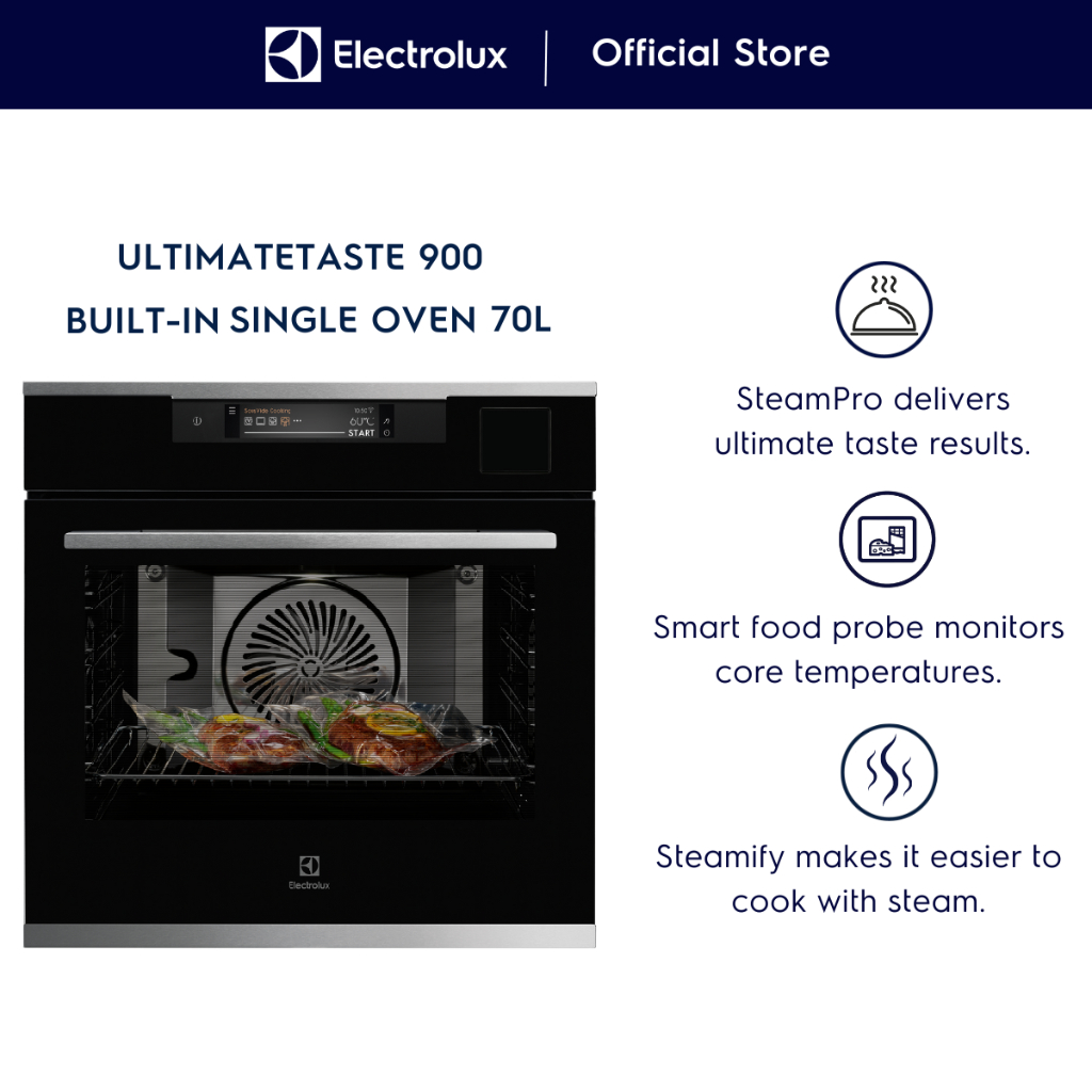 Electrolux KOAAS31X 60cm UltimateTaste 900 Built-in Single Oven With ...