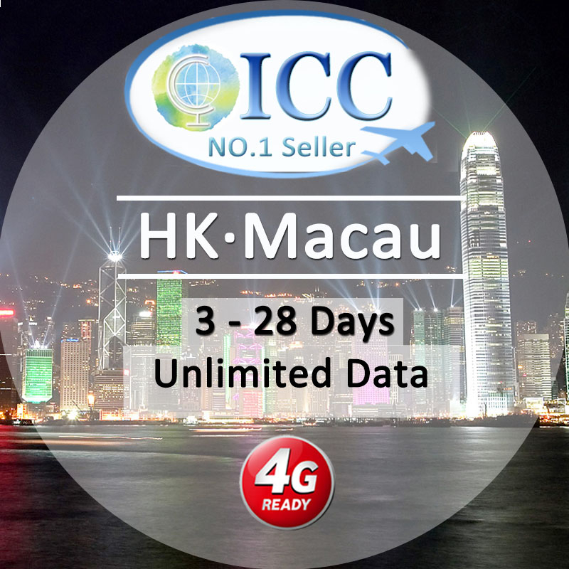 ICC_HK & Macau 328 Days SIM Unlimited Data SIM Card/Hong Kong and Macau/HongKong Shopee Singapore