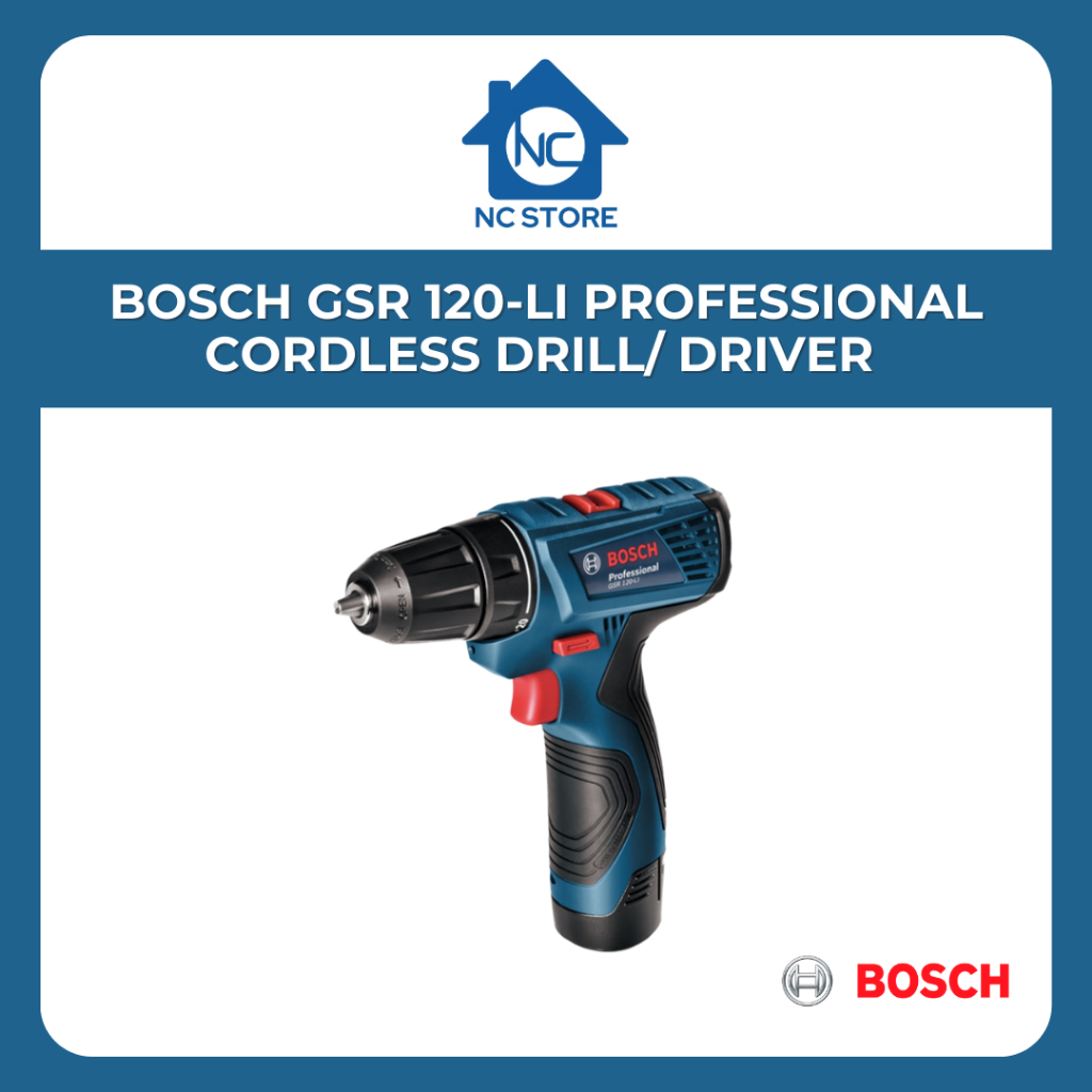 BOSCH Professional Cordless Drill/ Driver GSR 120LI [12V] Shopee