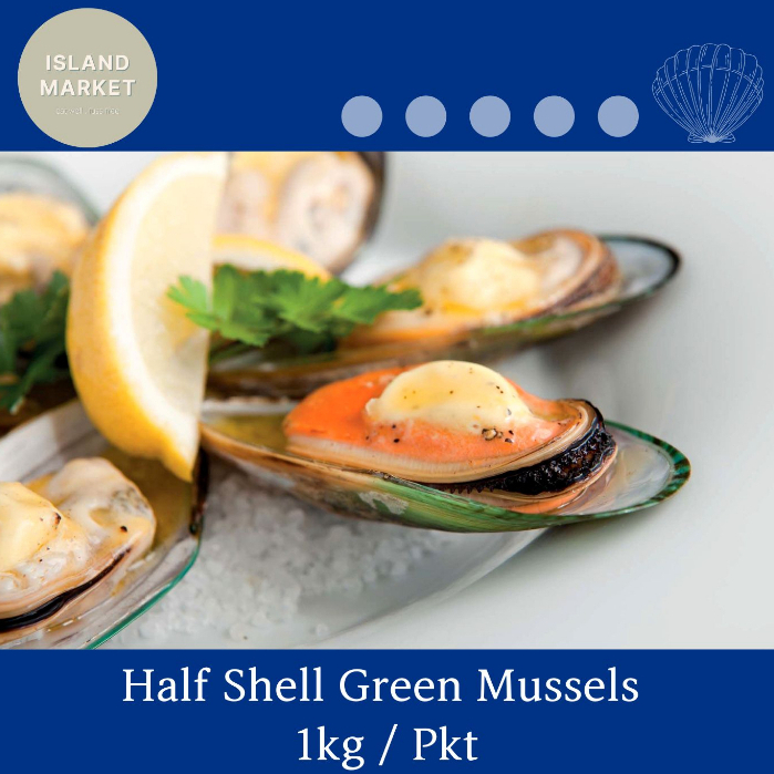 [Island Market] NZ Half Shell Green Mussel 1kg/Pkt Shopee Singapore