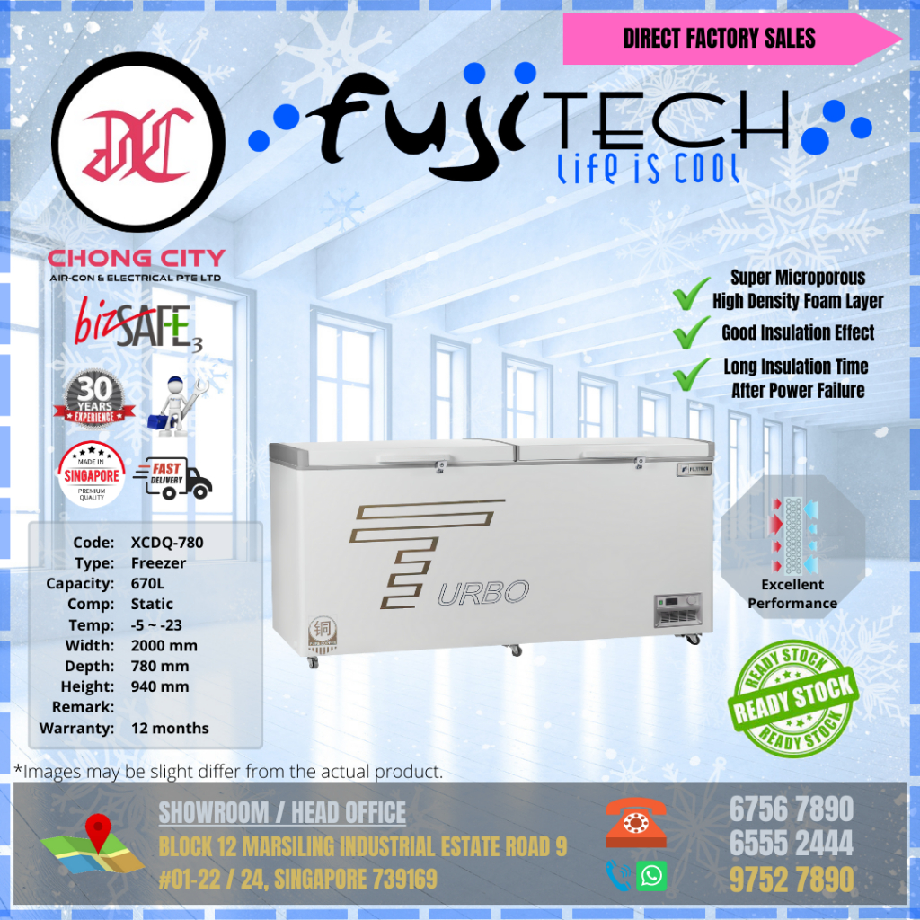 Chest Freezer XCBG780 Shopee Singapore