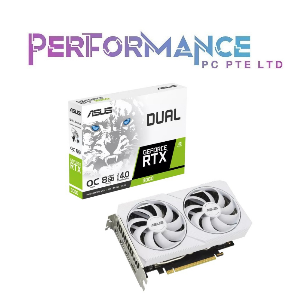 ASUS Dual GeForce RTX 3060 White / Black OC Edition 8GB GDDR6 (3 YEARS