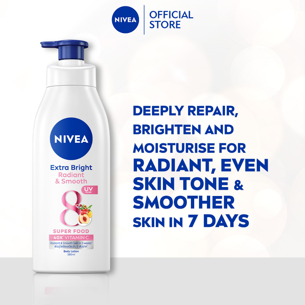 NIVEA Body Extra Bright Radiant & Smooth 380ml / Body Moisturizer