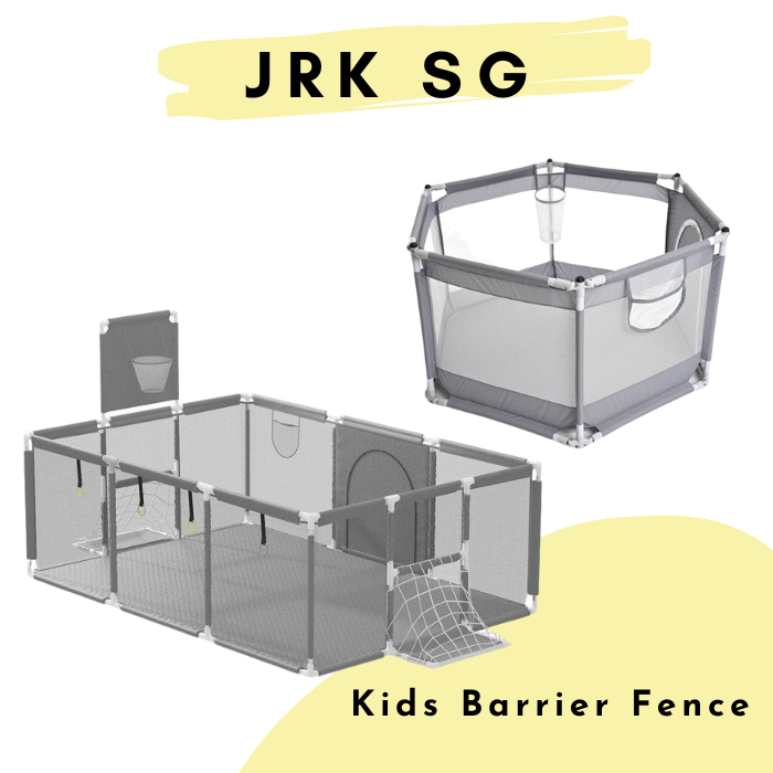 Baby Playpen / Playard With Basketball Hoop / Kids Barrier Fence Gate