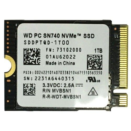 SSD Upgrade ASUS ROG Flow X13 SSD WD SN740 512 GB M.2 2230 NVMe PCIe4x4 - Per Steam Deck, Laptop Lenovo, ASUS ROG Flow X13, Nuovo Ssd Interno Laptop Compatto - Foto 8