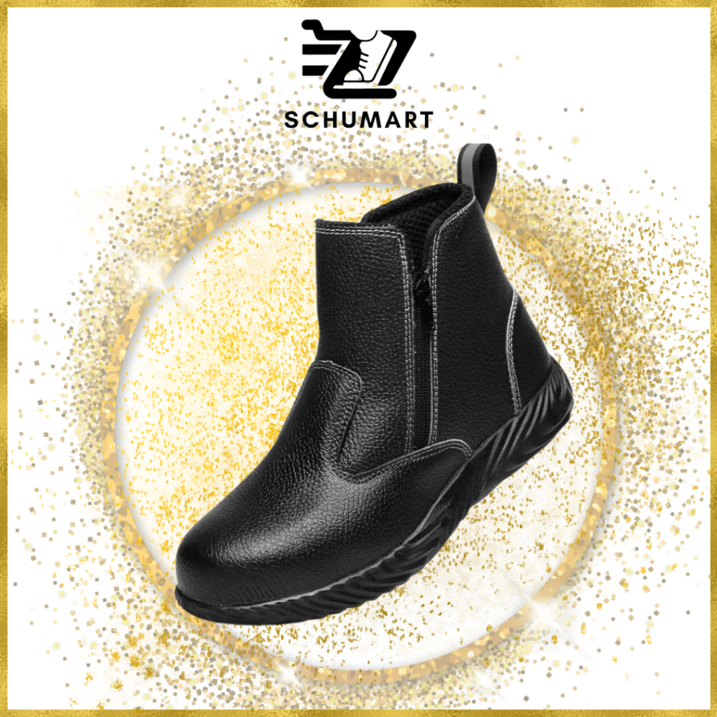 [SG STOCK] (2818) High Cut Safety Shoes Leather with Steel Toe Kevlar