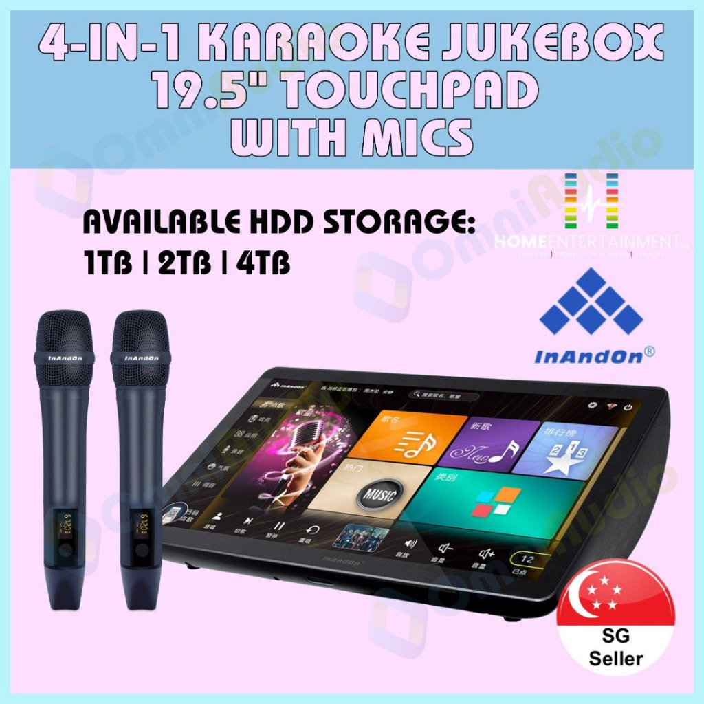 [ORIGINAL INANDON] INANDON 19.5 INCH 4IN1 KARAOKE SYSTEM WITH 2X