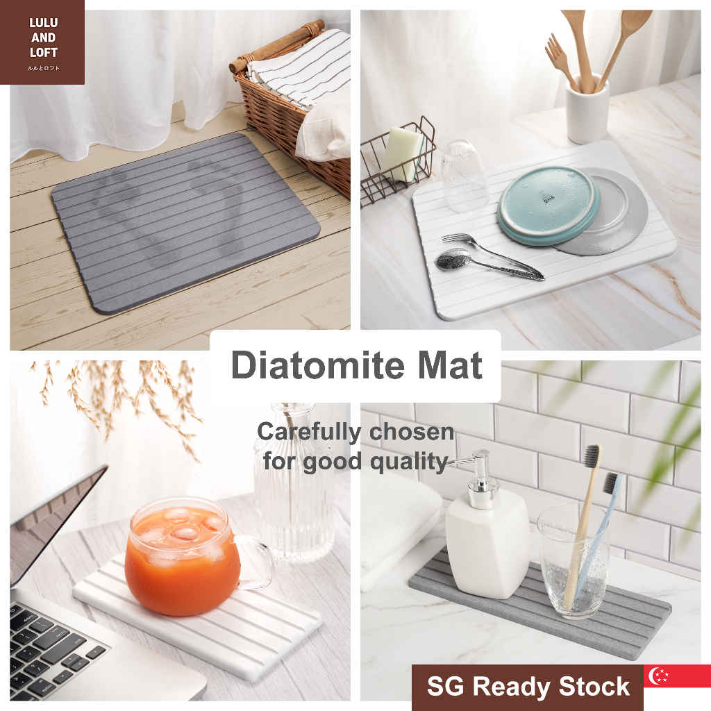 Quick Dry Absorbent Diatomite Mat Diatomite Pad for Dishes Toothbrush