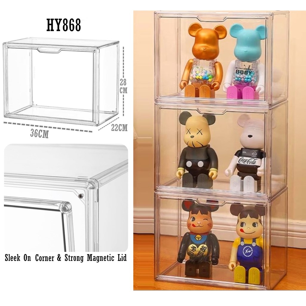 Acrylic Popmart Display Box Figurine Display Case Blind Box Toy Storage