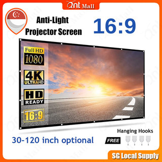 Portable Projector Screen 16:9 Home Outdoor Projection Screen | Shopee ...