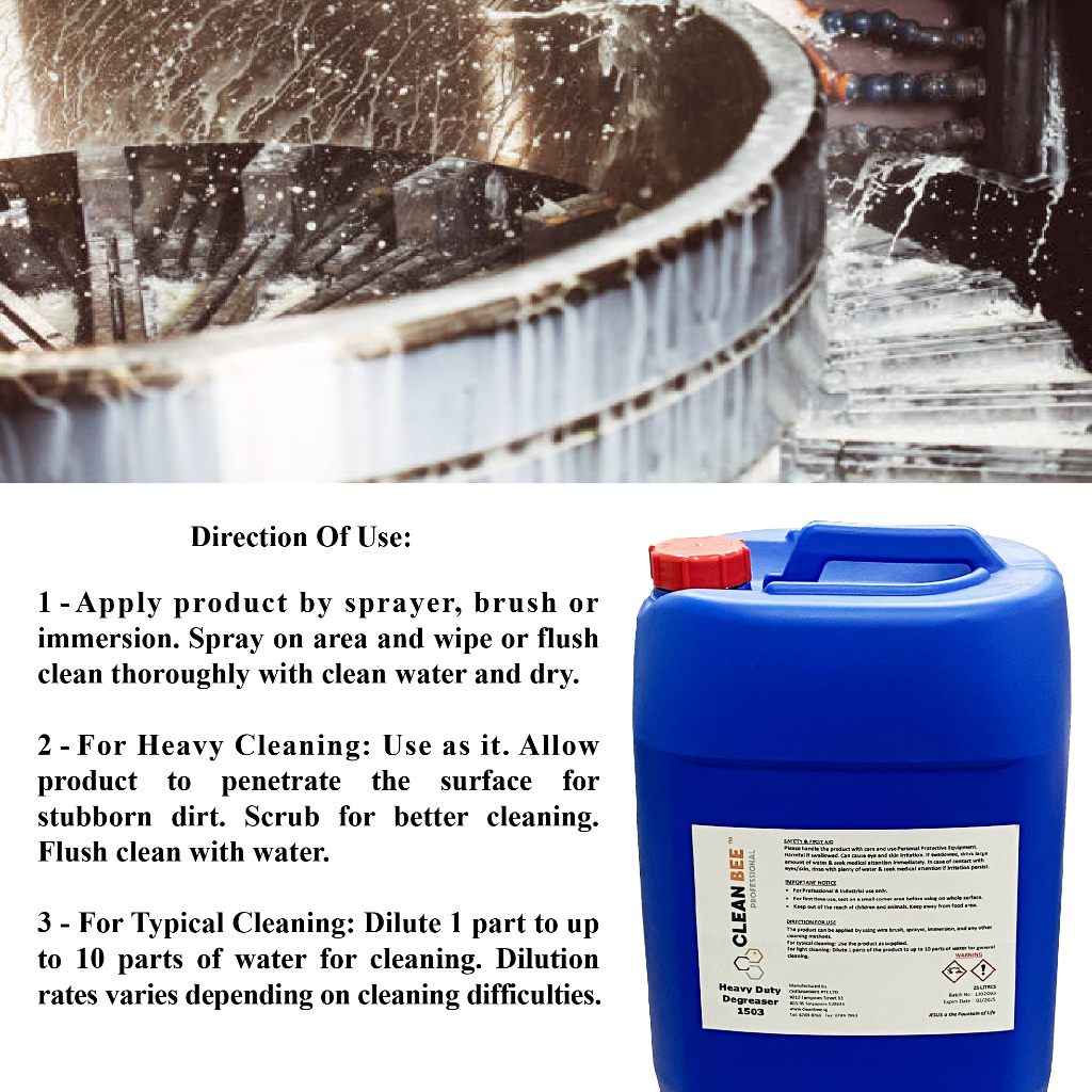 CLEANBEE Heavy Duty Degreaser 25L Carboy - Heavy Duty Formula ...