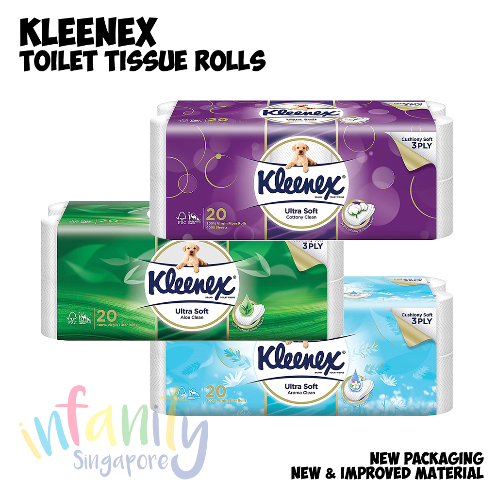 [80 Rolls] KLEENEX Ultra Soft, Most Absorbent, Strongest Toilet Tissue