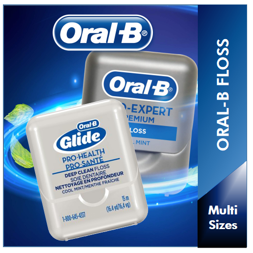 Oral-B GLIDE Pro-Health / Pro-Expert Premium Deep Clean Floss Cool Mint ...