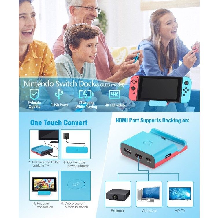 🔥SG Seller🔥 Portable Switch Dock TV Dock for Nintendo Switch Oled NS ...