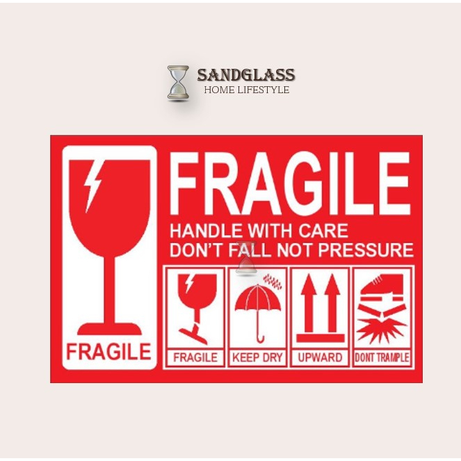 Fragile Label Sticker 9cm*5cm / Fragile Warning Label / Carton Box ...